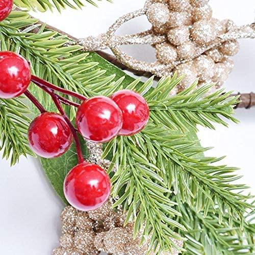 GANFANREN Upside Down Christmas Tree Door Wall Hanging Ornament Red Berries Decoration Christmas Decoration