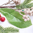 GANFANREN Upside Down Christmas Tree Door Wall Hanging Ornament Red Berries Decoration Christmas Decoration