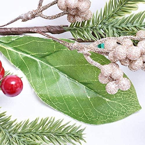 GANFANREN Upside Down Christmas Tree Door Wall Hanging Ornament Red Berries Decoration Christmas Decoration