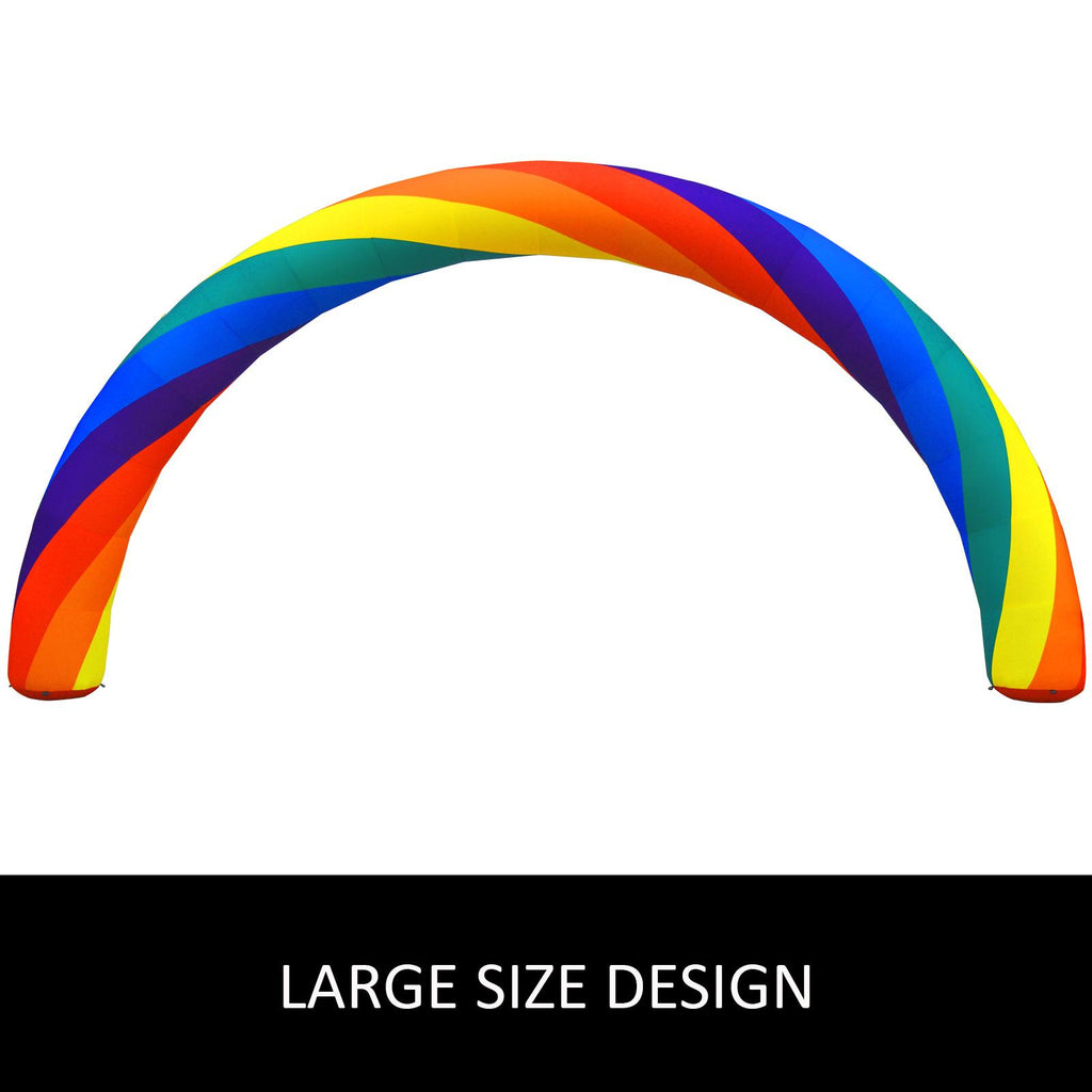 VEVOR Inflatable Rainbow Arch 26ft x 10ft with 110W Blower for Advertising Party Celebration Garden