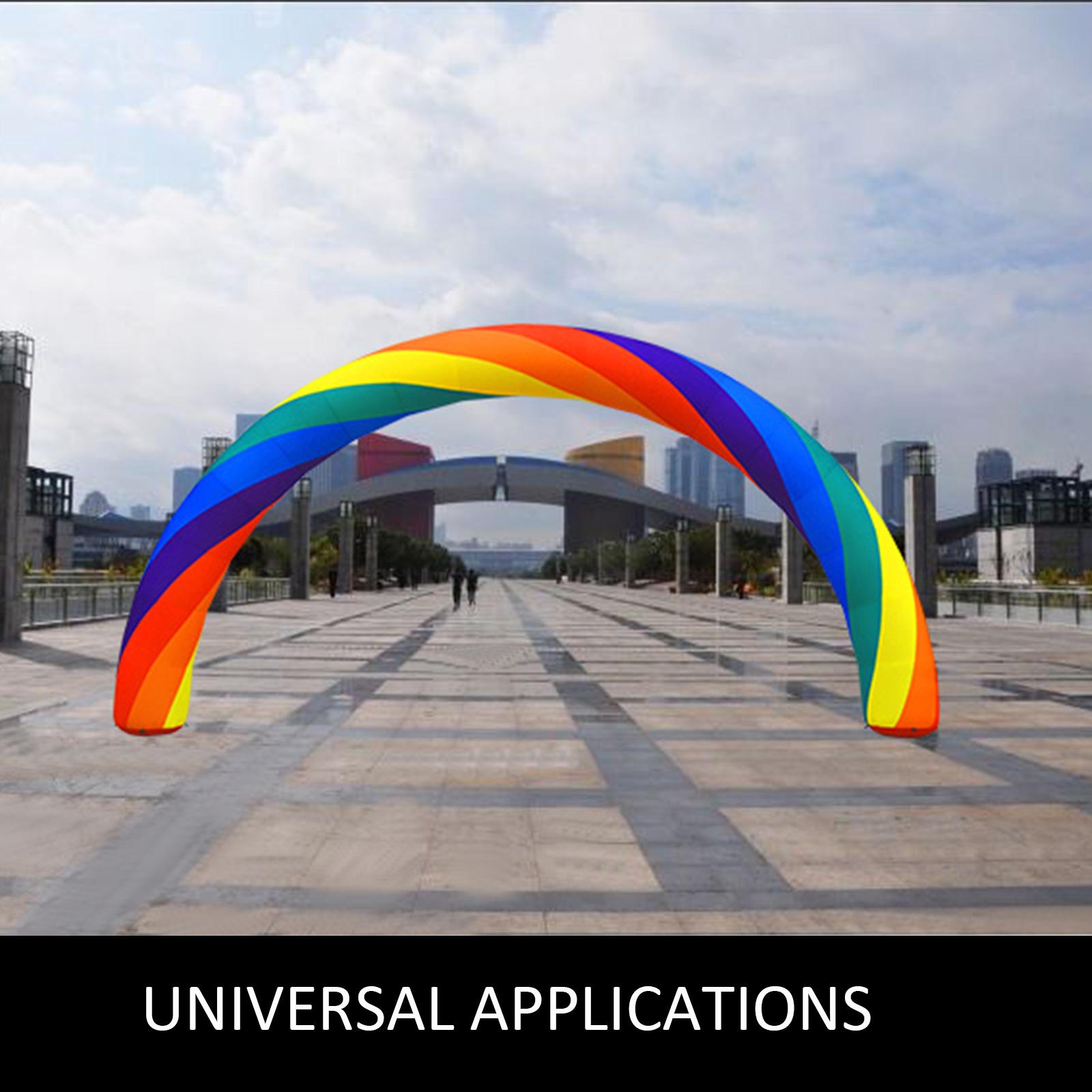 VEVOR Inflatable Rainbow Arch 26ft x 10ft with 110W Blower for Advertising Party Celebration Garden