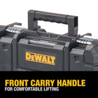 Tool Box TSTAK II, 13 In. Flat Top Tool StoraCase, Stackable Organizer Hard Case Portable Toolbox, Heavy Duty, Holds Up To 66 lbs (DWST17807)
