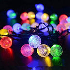 TrOnTrU- Lights Decoration Ball Led Led Solar Light Outdoor Bubble Ball String 5M 7M 12M Waterproof Warm White Fairy Solar Light for Garden Christmas Decoration - Warm White - 12M 100LED