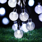 TrOnTrU- Lights Decoration Ball Led Led Solar Light Outdoor Bubble Ball String 5M 7M 12M Waterproof Warm White Fairy Solar Light for Garden Christmas Decoration - Warm White - 12M 100LED