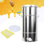 tbvechi 2 frame manual honey extractor, stainless steel beekeeping tool honey drum for apiaries and family