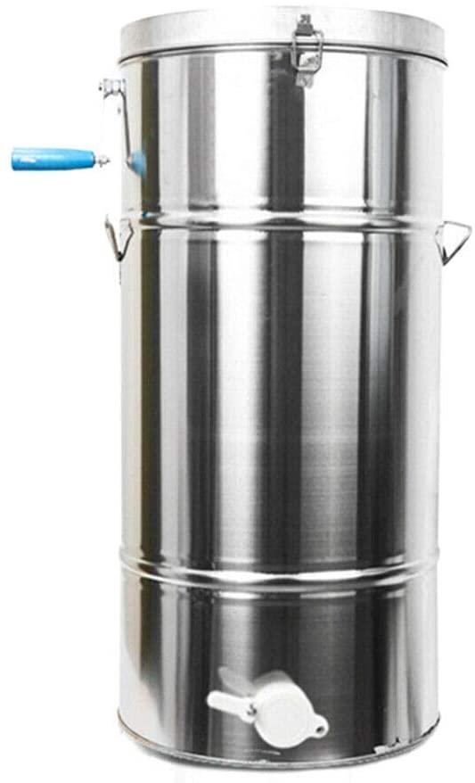 tbvechi 2 frame manual honey extractor, stainless steel beekeeping tool honey drum for apiaries and family