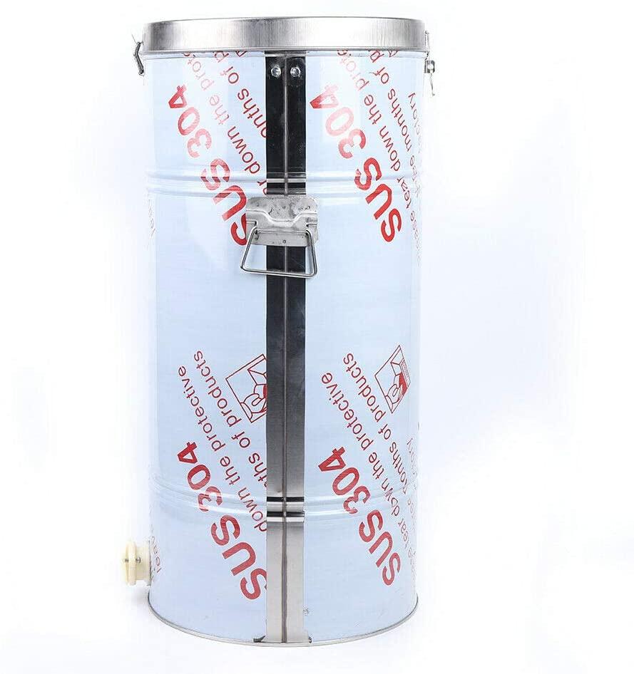 tbvechi 2 frame manual honey extractor, stainless steel beekeeping tool honey drum for apiaries and family