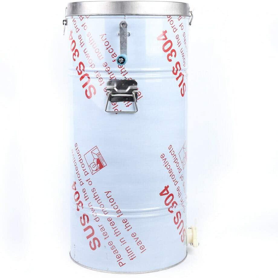 tbvechi 2 frame manual honey extractor, stainless steel beekeeping tool honey drum for apiaries and family