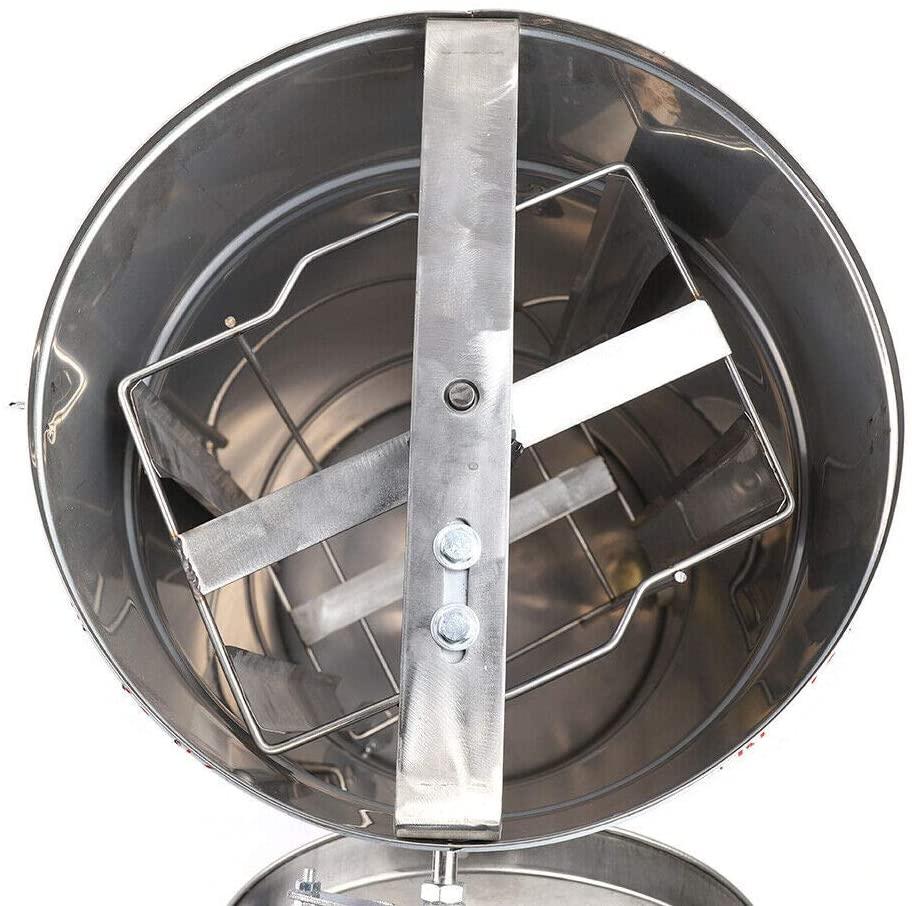 tbvechi 2 frame manual honey extractor, stainless steel beekeeping tool honey drum for apiaries and family