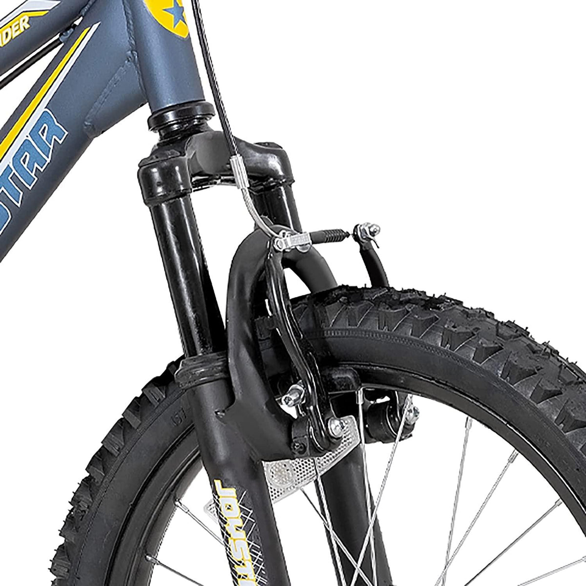 JOYSTAR Contender 18 &amp; 20 Inch Kids Mountain Bike for Boys &amp; Girls Featuring Small Steel Full Dual-Suspension Frame and 1-Speed Drivetrain with Kickstand Included Blue Black