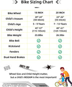 JOYSTAR Contender 18 &amp; 20 Inch Kids Mountain Bike for Boys &amp; Girls Featuring Small Steel Full Dual-Suspension Frame and 1-Speed Drivetrain with Kickstand Included Blue Black