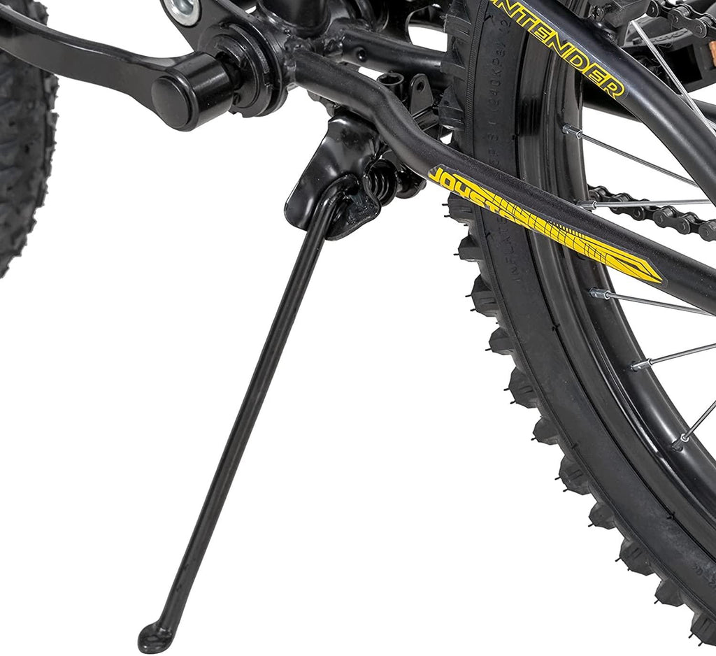 JOYSTAR Contender 18 &amp; 20 Inch Kids Mountain Bike for Boys &amp; Girls Featuring Small Steel Full Dual-Suspension Frame and 1-Speed Drivetrain with Kickstand Included Blue Black