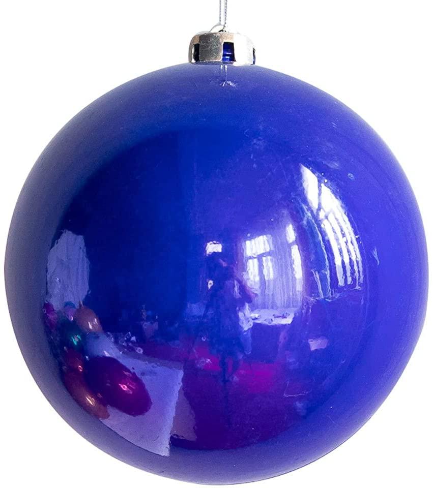 LINFEIKLJ 30/40/50CM LarChristmas Baubles Ball,Christmas Tree Decoration Hanging Ball,Plastic Shatterproof Ornaments Ball,Home Party Decorations Gift blue-40cm