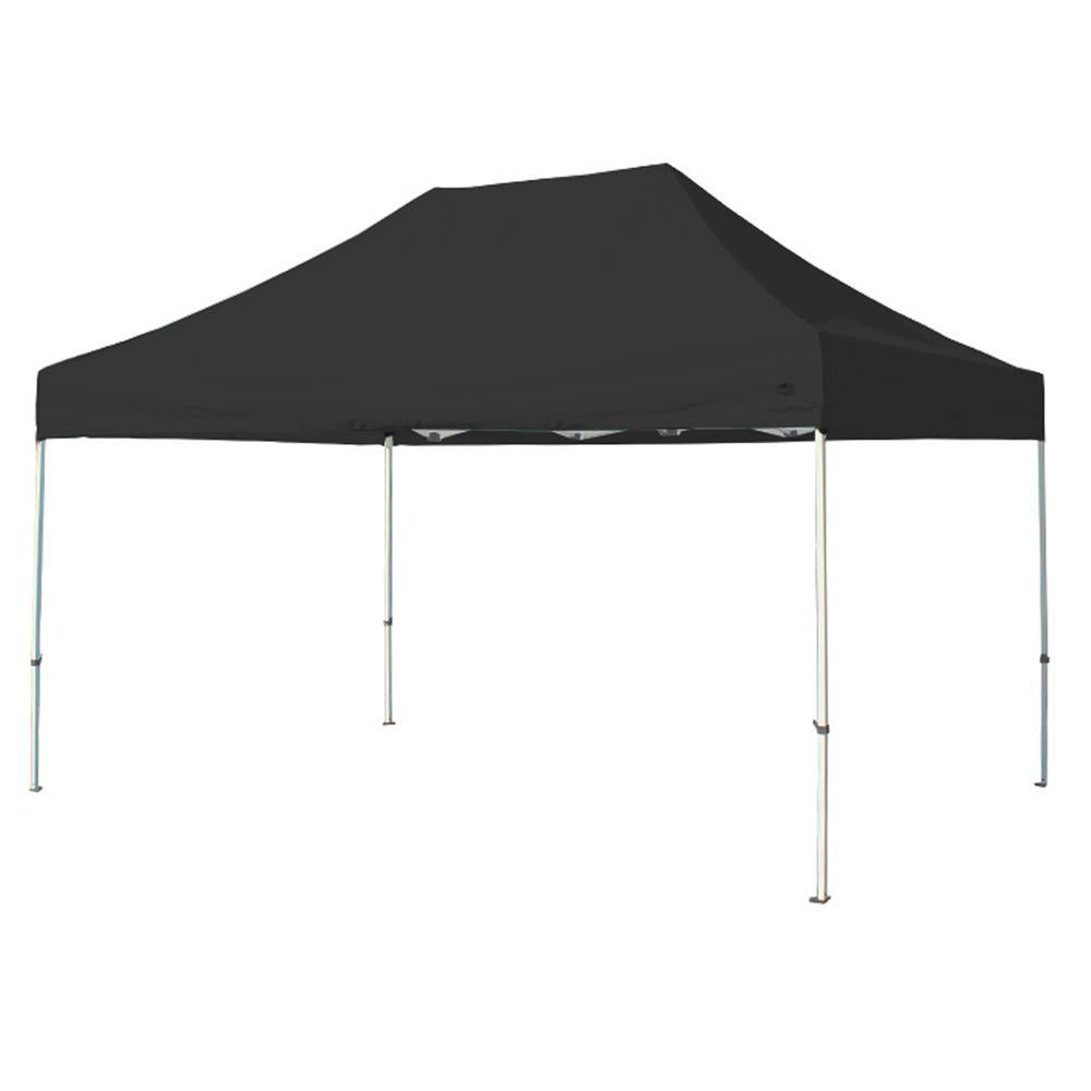Tuff Tent 10 ft. x 15 ft. White Frame Instant Pop Up Tent with Black Cover