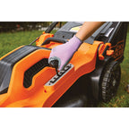 Electric Push Lawn Mower, Corded, 13 Amp, 20-Inch Cutting Deck, 6 Setting Height Adjustment, Compact Storage, Collection Bag (BEMW213)