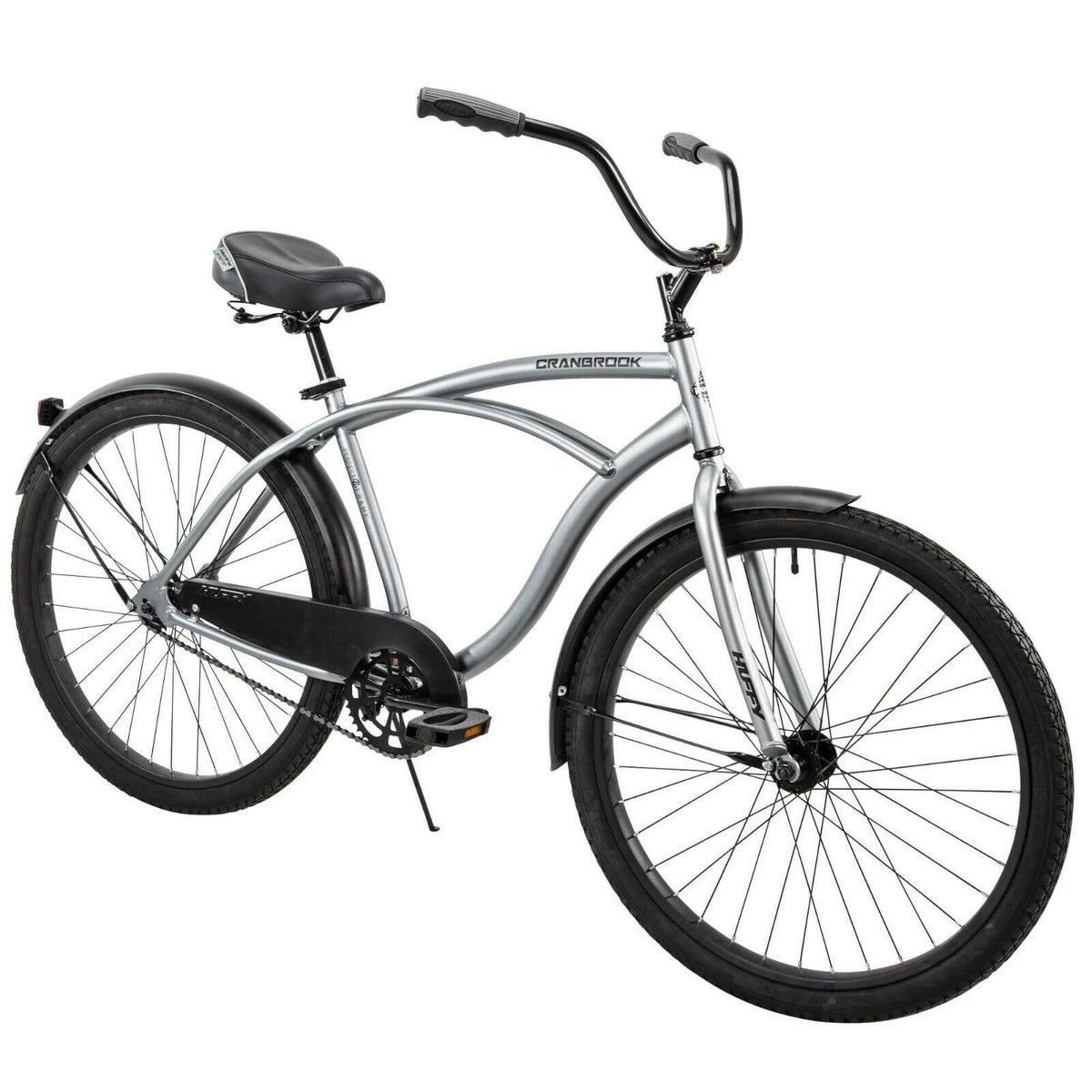 Huffy Cranbrook Cruiser Bicycle,Silver comfort Bike Fast Shipping