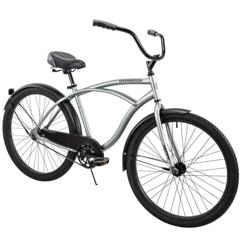 Huffy Cranbrook Cruiser Bicycle,Silver comfort Bike Fast Shipping