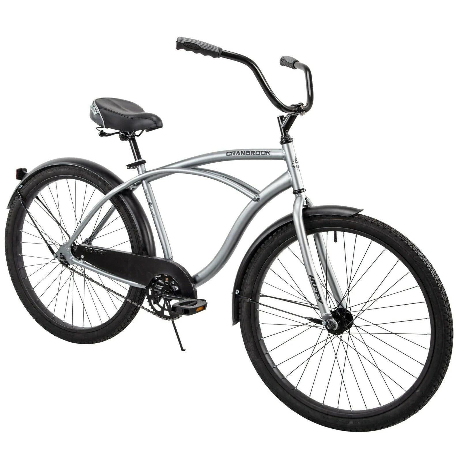 Huffy Cranbrook Cruiser Bicycle,Silver comfort Bike Fast Shipping