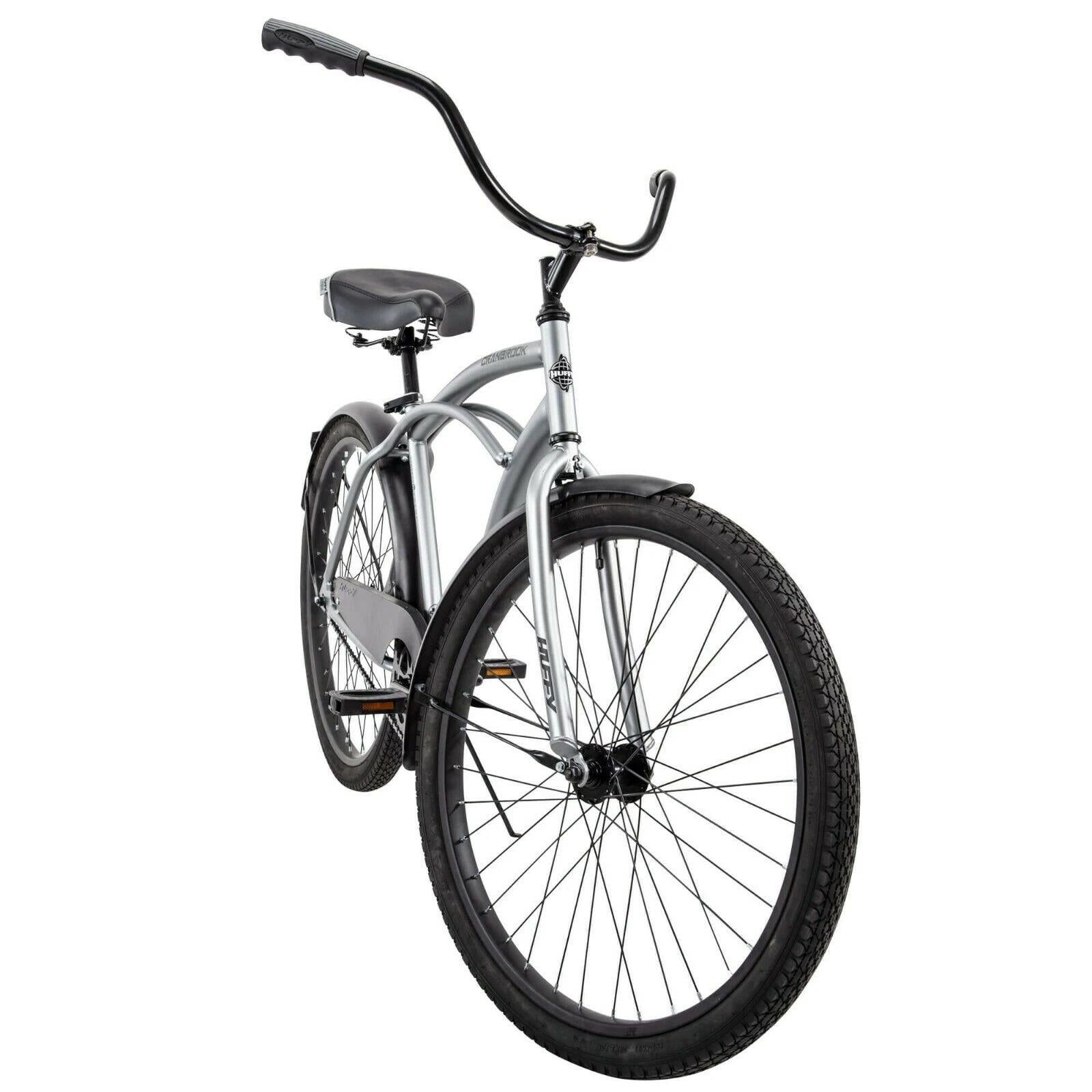 Huffy Cranbrook Cruiser Bicycle,Silver comfort Bike Fast Shipping