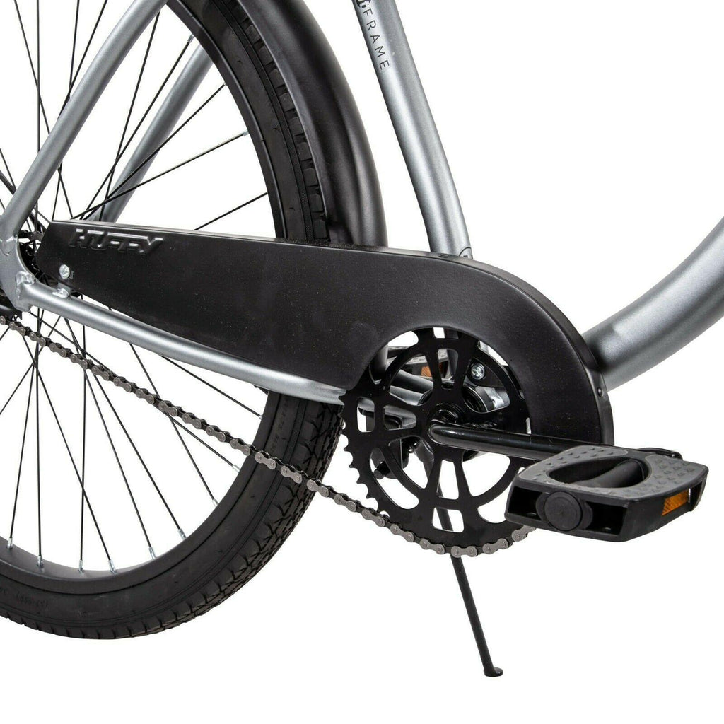 Huffy Cranbrook Cruiser Bicycle,Silver comfort Bike Fast Shipping