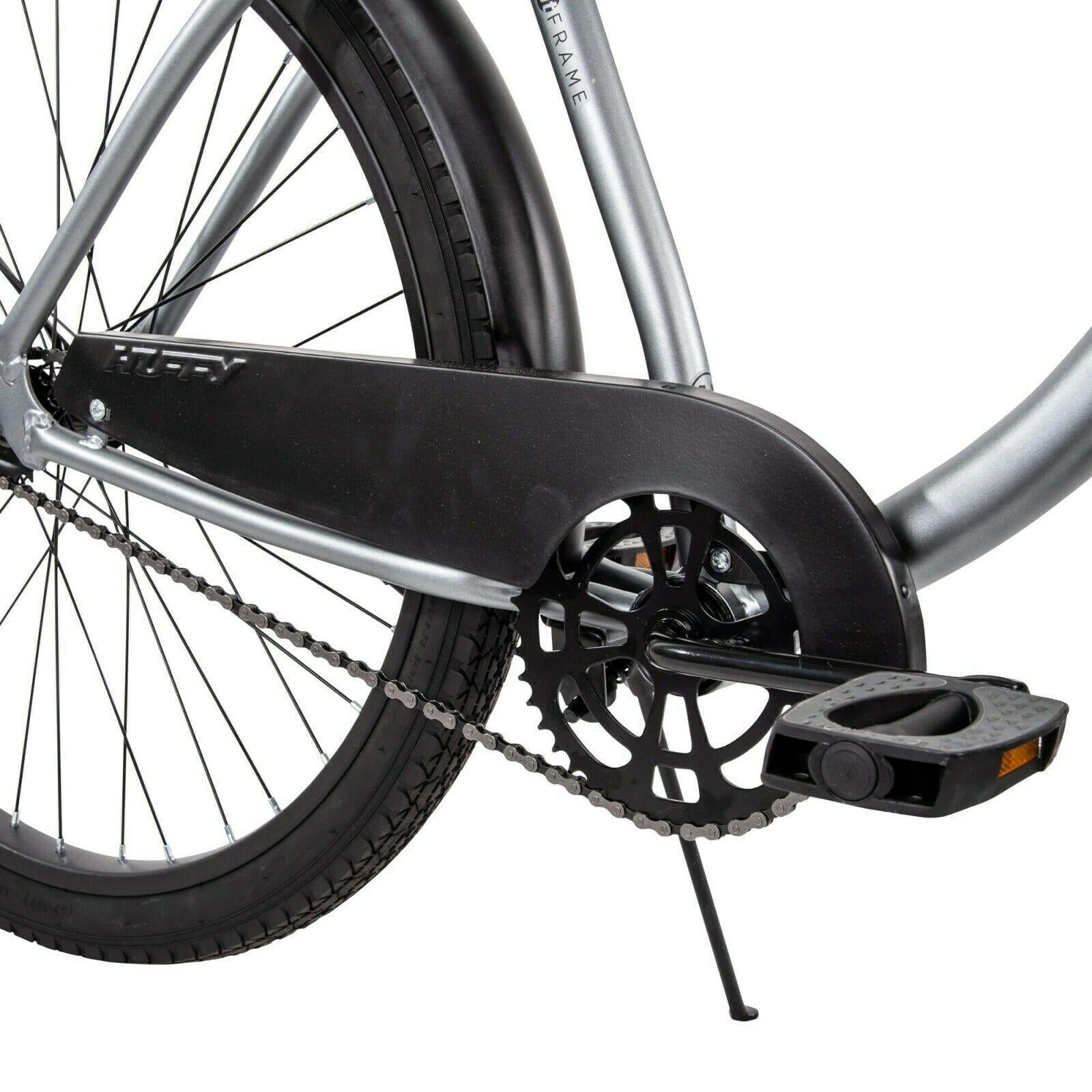 Huffy Cranbrook Cruiser Bicycle,Silver comfort Bike Fast Shipping