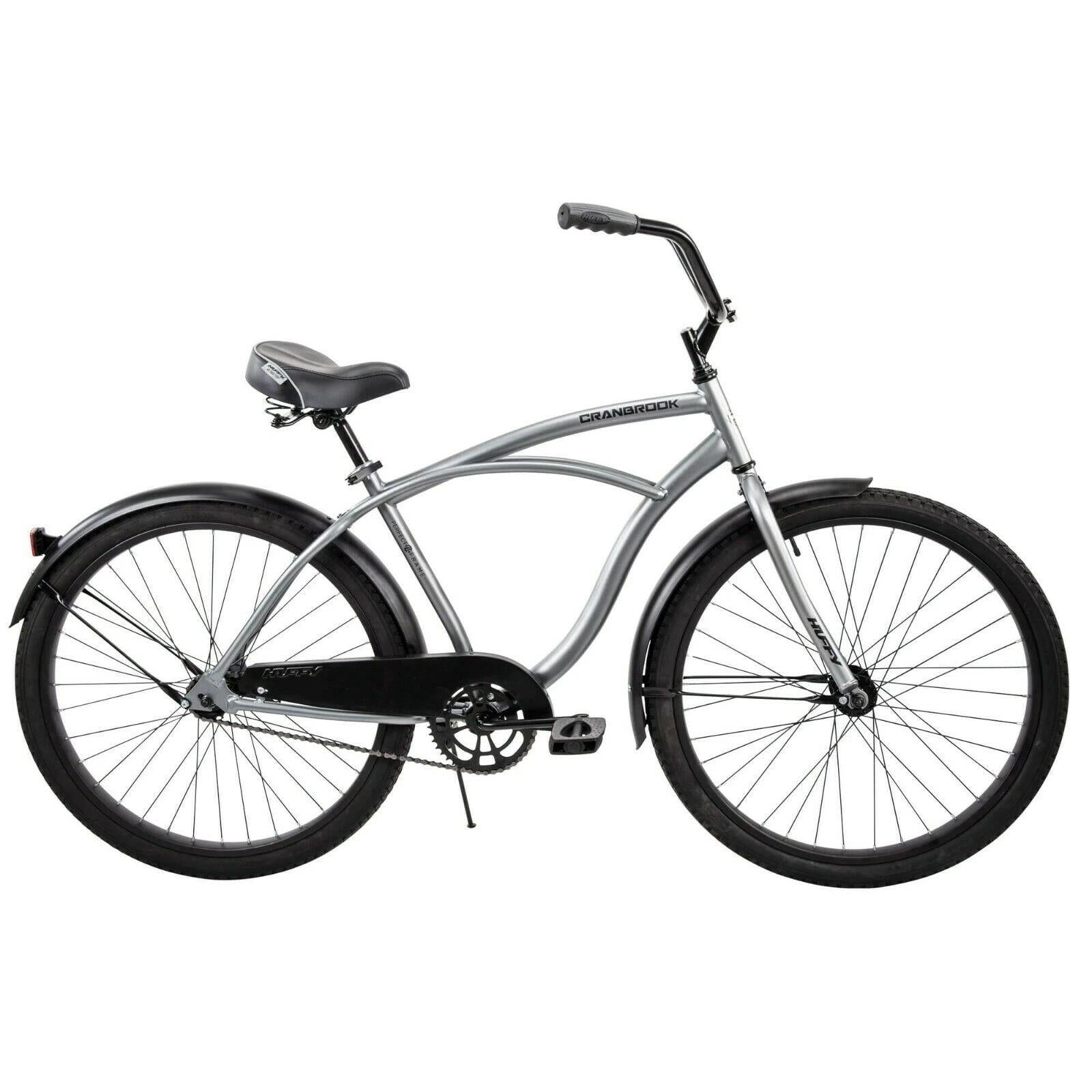 Huffy Cranbrook Cruiser Bicycle,Silver comfort Bike Fast Shipping
