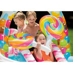 Kids Inflatable Candy 9.7ft x 6.25ft x 51in Pool with Waterslide (2 Pack)