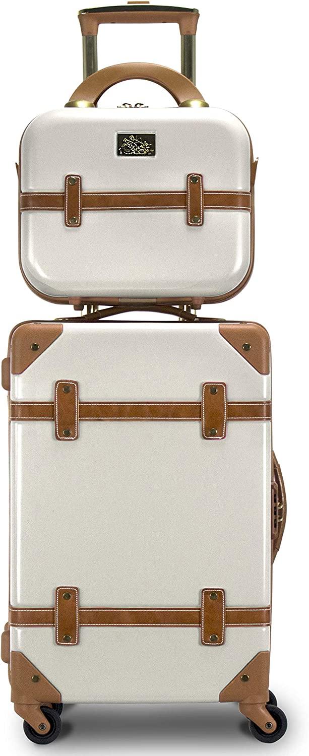 CH-505 Gatsby 2-Piece Hardside Luggage and Beauty Case Set -Ivory