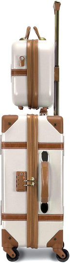 CH-505 Gatsby 2-Piece Hardside Luggage and Beauty Case Set -Ivory