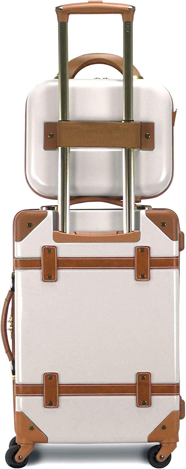 CH-505 Gatsby 2-Piece Hardside Luggage and Beauty Case Set -Ivory