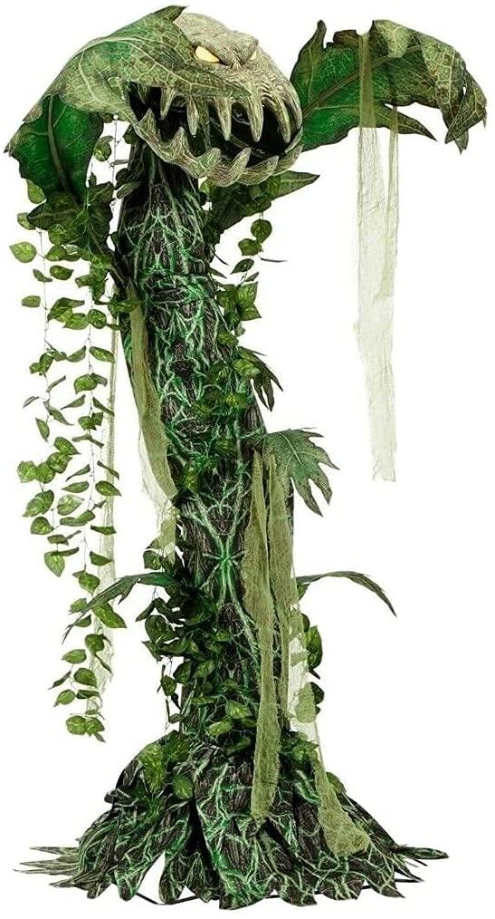 6 ft Animated LED Man-Eating Plant Halloween Animatronic Decoration