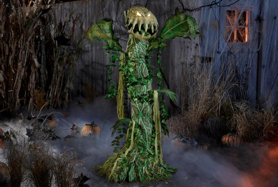 6 ft Animated LED Man-Eating Plant Halloween Animatronic Decoration