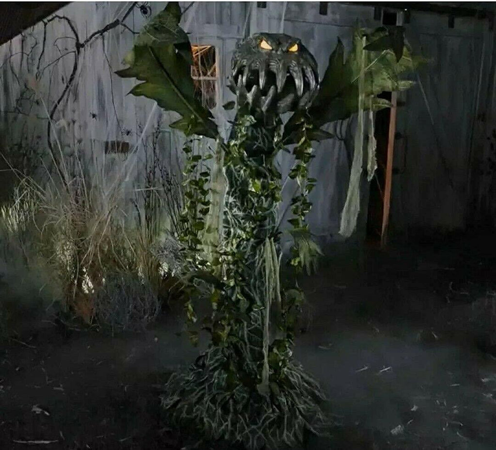6 ft Animated LED Man-Eating Plant Halloween Animatronic Decoration