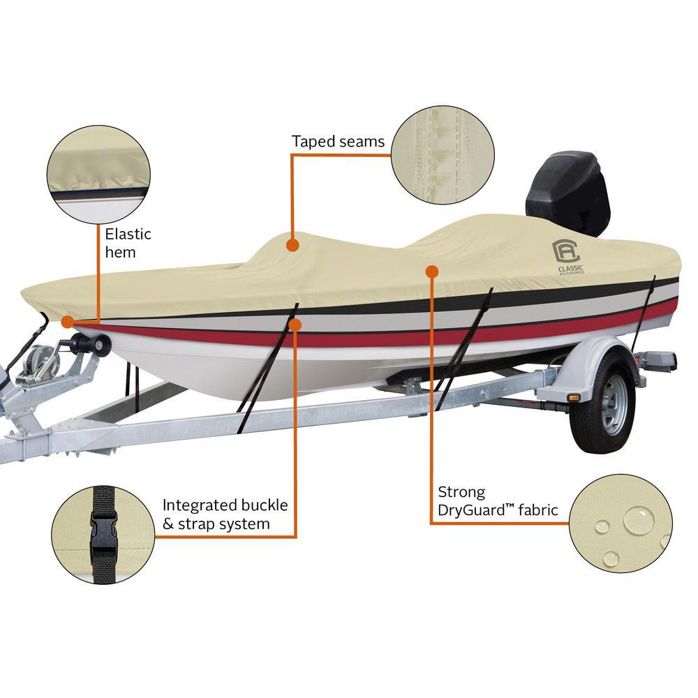 DryGuard Waterproof 14 ft. to 16 ft. Runabout Boat Cover