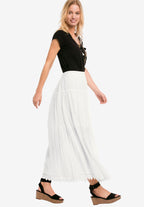 lace trim long skirt