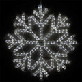 24 in. 380-Light LED Cool White 40 Point Hanging Snowflake Decor