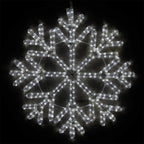 24 in. 380-Light LED Cool White 40 Point Hanging Snowflake Decor