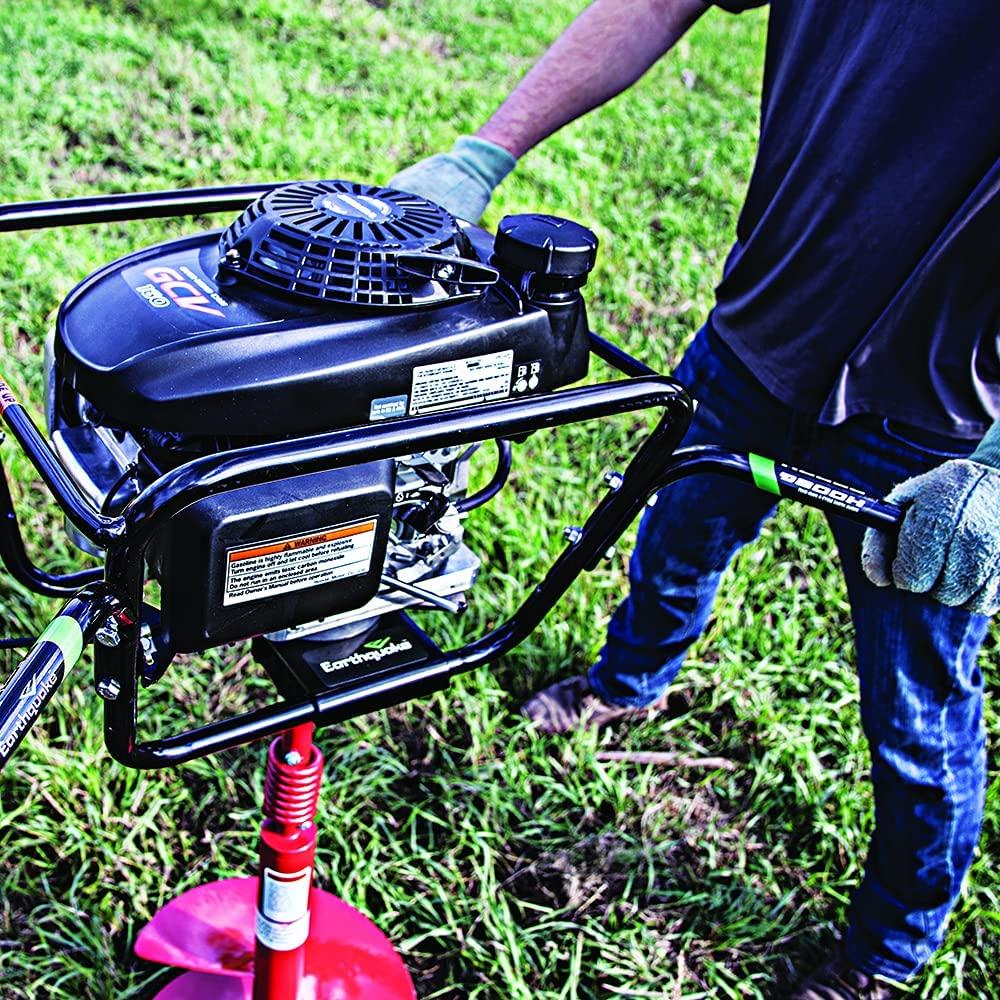 earthquake 9800h 2-person earth auger powerhead with 160cc 4-cycle, black