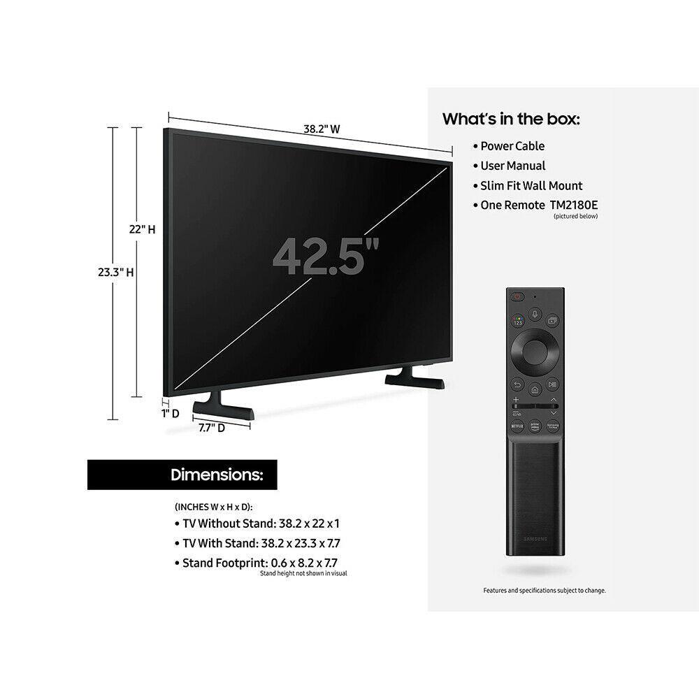 samsung the frame ls03a 43" 4k quantum hdr smart tv with alexa built-in