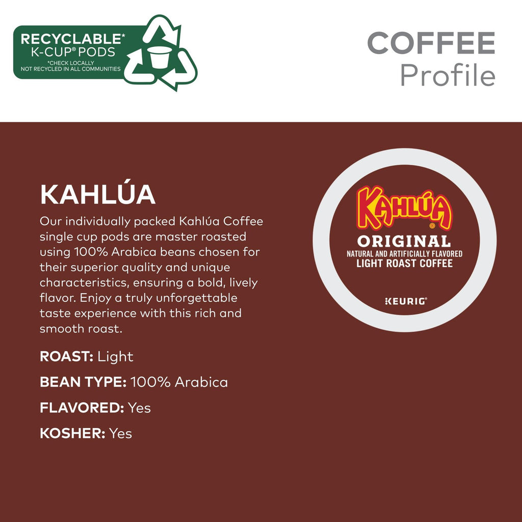Kahlua Coffee Original single serve K-Cup pods for brewers, 120 Count