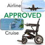 2020 New Folding Ultra Lightweight Electric Power Wheelchair, Silla de Ruedas Electrica, FDA Approved and Air Travel Allowed, Heavy Duty, Mobility Motorized, Portable Power (17.5″ Seat Width)